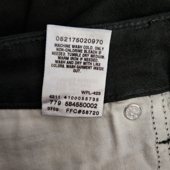 Levi's Black Denim Leggings Size 4 Medium - Picture 5 of 5